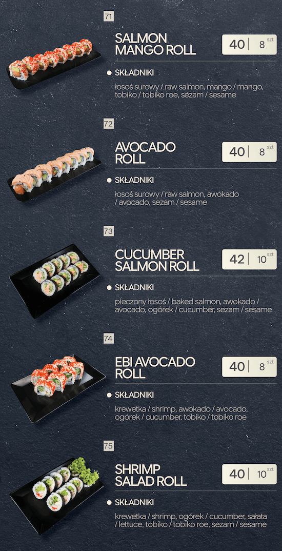 Danie sushi 15