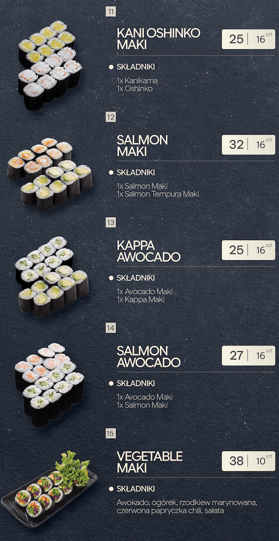 Danie sushi 3
