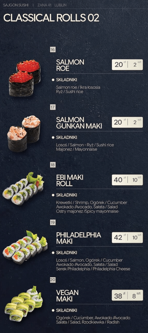 Danie sushi 4