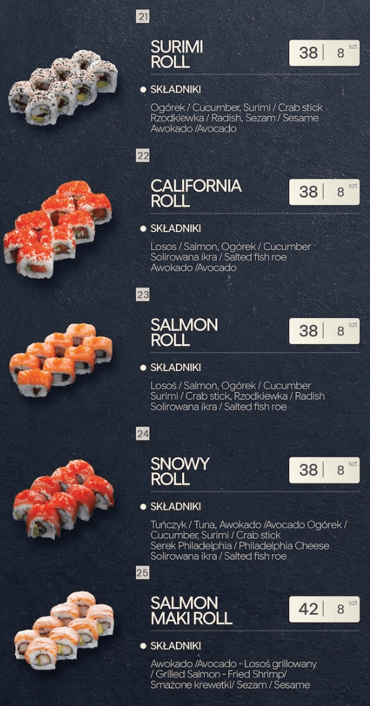 Danie sushi 5