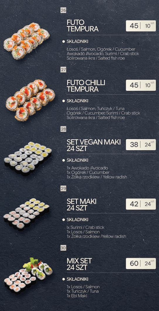Danie sushi 6